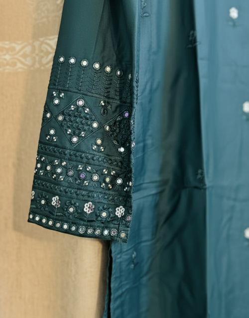 Premium Embroidered Panjabi for Men (Blue)