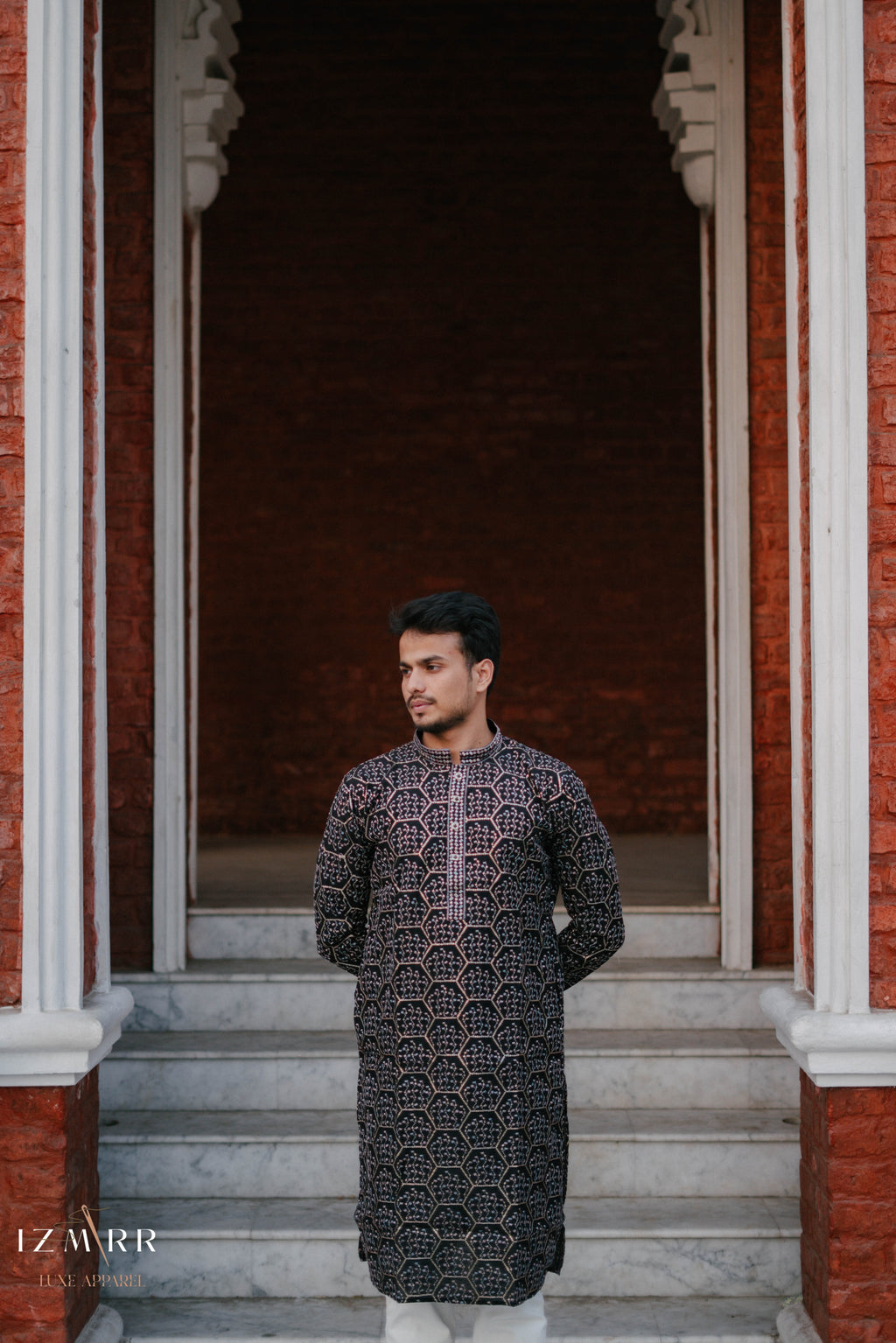 Premium Embroidered Panjabi in black work