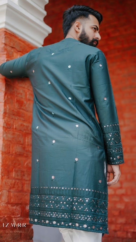 Premium Embroidered decent work (Midnight Blue)