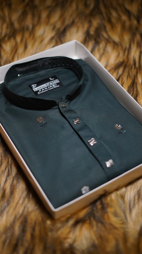 Premium Embroidered decent work (Midnight Blue)